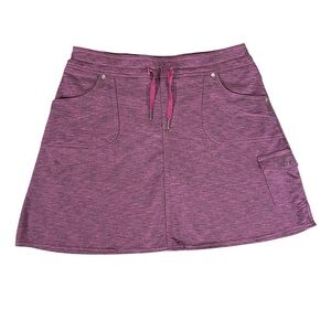Kuhl Heather Plum Drawstring Pocket A-Line Skirt